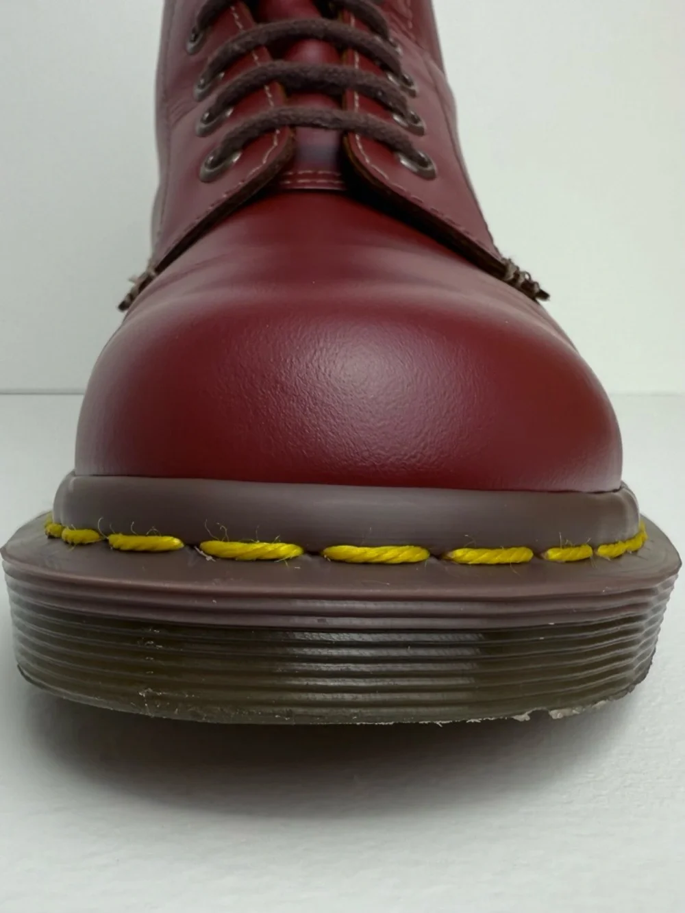 Dr. Martens Oxblood Red MIE Quilon Leather 1460 Lace Up 8 Eye Boots UK 5